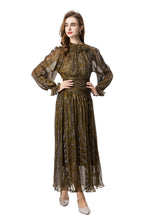 Burgundy Metallic Thread Ruched Waist Maxi Dress with Beaded Neckline SP10001