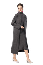 Turtleneck Dress & Long Knit Cardigan Two-Piece Set SP10097