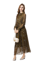 Burgundy Metallic Thread Ruched Waist Maxi Dress with Beaded Neckline SP10001