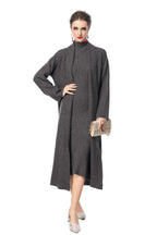 Turtleneck Dress & Long Knit Cardigan Two-Piece Set SP10097