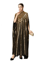 Hand-Beaded Sequin Cape Kaftan Maxi Dress SP10058
