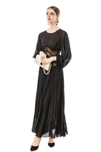 Sheer Puff Sleeve Embroidered Waist Pleated Midi Dress SP10094
