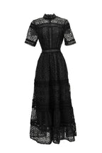 White Crochet Lace Tiered Maxi Dress – French Luxury SP10013