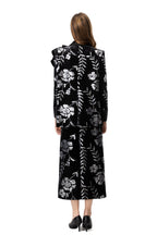 Burgundy Velvet Sequin Floral Blazer & Pencil Skirt Set SP10020