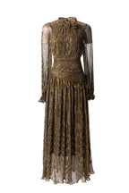 Burgundy Metallic Thread Ruched Waist Maxi Dress with Beaded Neckline SP10001