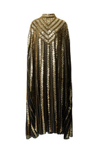 Hand-Beaded Sequin Cape Kaftan Maxi Dress SP10058