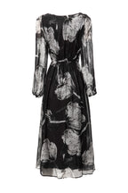 Silk Asymmetrical V-Neck Cinched Waist Midi Dress – French Luxury SP10029