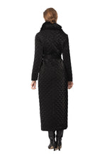 Detachable Fur Collar Quilted Velvet Maxi Coat SP10100