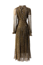 Burgundy Metallic Thread Ruched Waist Maxi Dress with Beaded Neckline SP10001