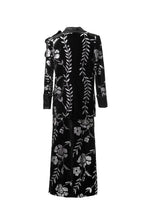 Burgundy Velvet Sequin Floral Blazer & Pencil Skirt Set SP10020