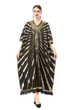 Gold Sequin Egyptian Style Batwing Kaftan Dress SP10092