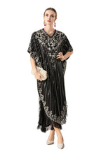 Silver Sequin Embellished Boho Kaftan Maxi Dress SP10068