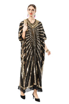 Gold Sequin Egyptian Style Batwing Kaftan Dress SP10092