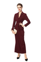 Burgundy Twisted Waist Fishtail Maxi Dress – Suit Style SP10018