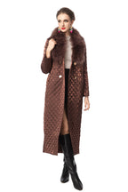 Detachable Fur Collar Quilted Velvet Maxi Coat SP10100