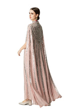Hand-Beaded Sequin Cape Kaftan Maxi Dress SP10058
