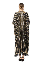 Gold Sequin Egyptian Style Batwing Kaftan Dress SP10092