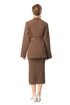 V-Neck Knit Dress & Tie-Waist Cardigan Two-Piece Set SP10098
