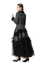 Tweed Faux Fur Trim Jacket & Tiered Tulle Skirt Two-Piece Set SP10051