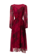 Silk Asymmetrical V-Neck Cinched Waist Midi Dress – French Luxury SP10029