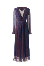 Iridescent Shimmer Beaded Ruched Waist Midi Dress SP10015