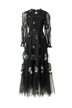 3D Hydrangea Floral Tiered Tulle Maxi Dress SP10064