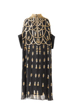 Gold Sequin Embellished Middle Eastern Kaftan Maxi Dress SP10067
