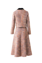 Velvet Collar Tweed Jacket & A-Line Skirt Two-Piece Set SP10082