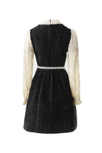Lace Sleeve Tweed Mini Dress with Pearl Belt SP10088